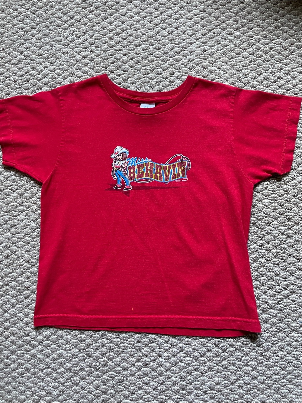 Vintage miss behavin baby doll t shirt
